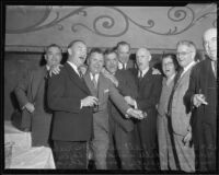 Members of the Los Angeles High School class of 1897 at a reunion, Los Angeles, 1935