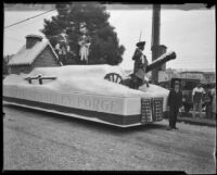 Lafayette at Valley Forge float at the Pageant of Liberty, Los Angeles, 1926