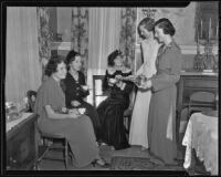 Five members of the Los Angeles High School P. T. A., 1936