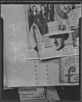 Page from a scrapbook of radio announcer Leslie Ray Raymond, known as "Brother Bob," 1935