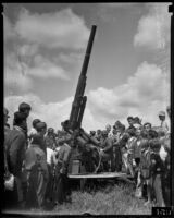 Anti-aircraft artillery on Army Day at Fort MacArthur, San Pedro, 1936