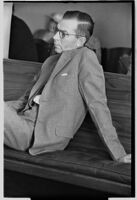 John Taylor, husband of Catherine Cheney Taylor, in court, Los Angeles, 1935