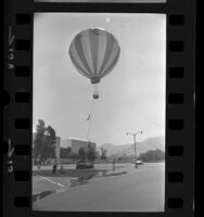 Stuntman diver Jumpin’ Joe Gerlach, filming diving stunt in Burbank, Calif., 1971