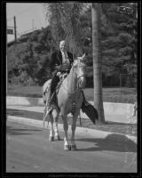 Governor Frank Merriam at the Spanish Days parade, Santa Barbara, 1934