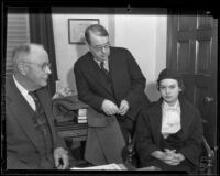 Charles H. Kelley, Pasadena Chief of Police, and unidentified woman, Pasadena, 1933