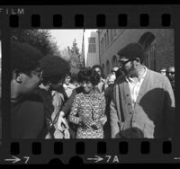 Shirley Chisholm meeting students at University of Southern California, 1972