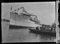 G. Allan Hancock's yacht, the Velero III, possibly just after it was launched, Long Beach, 1931-1939