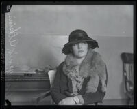 Virginia Atkinson, who filed a damage suit, Los Angeles, 1924