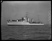 HMCS Skeena (D59) destroyer, Los Angeles, 1936