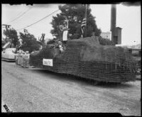 Molly Pitcher float at the Pageant of Liberty, Los Angeles, 1926