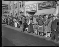 Spectators at the Tournament of Roses Parade, Pasadena, 1935