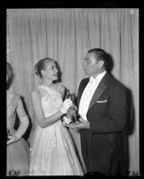 Grace Kelly and Ernest Borgnine, Academy Awards, Los Angeles, 1956