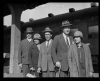 Grand Opera Stars at a train station, Los Angeles, 1930