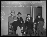 Albert Ramsey, Donald Darling, Eugene Renado, and Donald Ramsey arrested on drug charges, Los Angeles, 1939