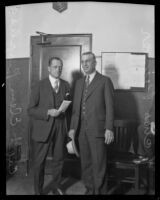 Captain Clem Peoples and Charles Reimer, Los Angeles, circa 1929