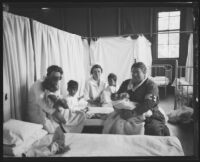 Children in a flood relief clinic following the failure of the Saint Francis Dam, Santa Clara River Valley (Calif.), 1928