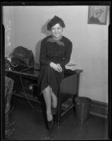 Helen Ann Rork Getty involved in divorce suit, Los Angeles, 1935