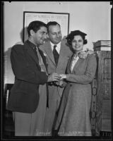 Judge Benjamin Scheinman marries Bobby Burns Berman and Betty Jane Hardesty, Los Angeles, 1935