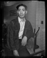 Confessed murderer Koji Hatamoto in prison awaiting trial, Los Angeles, 1932