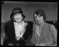 Portrait of Ina Branson and Helen Seelye, witnesses at Hickman kidnapping case, Los Angeles, 1928