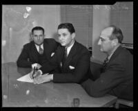 Dr. Carl Wagner, county autopsy surgeon during the investigation of the murder of dentist Leonard Siever, Los Angeles, 1933