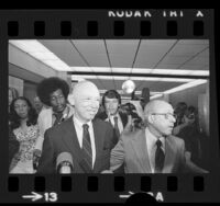 Dr. Lewis J. Fielding at Los Angeles Criminal Courts during Watergate investigation, 1973