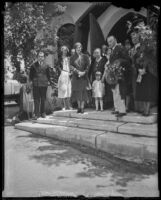 Grand Duchess Marie of Russia attends Russian Orthodox Church services, Silver Lake (Los Angeles), 1932