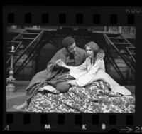 Actors James Earl Jones and Jill Clayburgh in Los Angeles stage production of "Othello", 1971