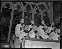 Boys' chorus at St. Joseph's Hall, Los Angeles, ca. 1938