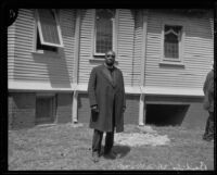 A.M.E. church Bishop William Tecumseh Vernon at the First A.M.E. church during a visit to Los Angeles, 1925