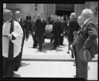 William Andrews Clark III funeral service at St. John’s Episcopal Church, Los Angeles, 1932