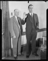 Judge Harry Archbald and son attorney Malcolm Archbald, 1932