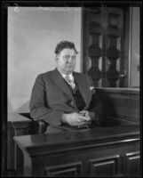 Richard James Lucas on the witness stand, Los Angeles, 1928