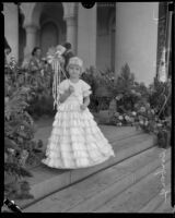 Mary Jane Norenberg dresses like a princess to celebrate the birthday of Los Angeles, Los Angeles, 1932