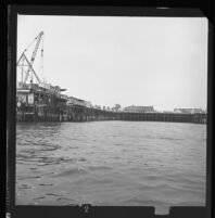 Santa Monica Pier as seen from the ocean. D. 1973