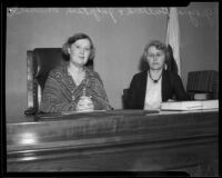 Judge Georgia Bullock and Judge Reah Whitehead, Los Angeles, ca. 1924