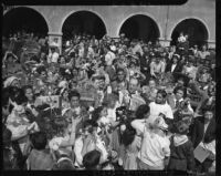 Blessing of the animals on Olvera Street, Los Angeles, 1948