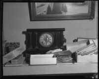 Clock related to Mary B. Skeele kidnap case, Pasadena, 1933