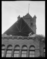 Orange County Courthouse with roof damaged by the Long Beach earthquake, Santa Ana, 1933