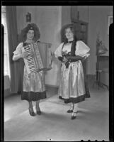 Rosalyn Pearl and Mrs. Joseph C. Hofstetter at a Cosmos Club Swiss Program, Los Angeles, 1936