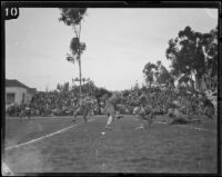 Football game with USC Trojans, Los Angeles, 1920-1939