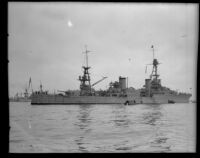 Navy's heavy cruiser the USS Augusta, San Pedro, 1931-1933