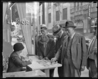 Supporters at Upton Sinclair’s campaign headquarters, Los Angeles, 1934