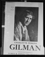 Charlotte Perkins Gilman, author, poet, and lecturer, 1935 (copy photo, original brochure from circa 1924)
