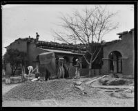 City Hall under construction, La Habra, 1935