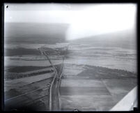 Aerial view of flooding after the collapse of the Saint Francis Dam, Santa Clara River Valley (Calif.), 1928