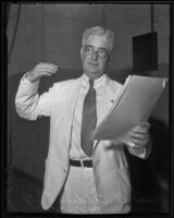 Louis G. Caldwell gives a speech about the New Deal at the American Bar Association, Los Angeles, 1935