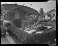 Aftermath of the explosion at the home of Everett Bassett, Los Angeles, 1935