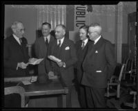 Colonel H. M. Waite and others, Los Angeles, 1934