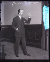 Attorney William B. Beirne in a courtroom, Los Angeles, circa 1935